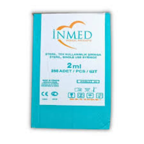 Inmed Enjektör Gri 2 ml 3P 22 Şırınga 40x50